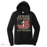 Jesus Is My Savior Trump Is My President Women's Hoodie thumb 0