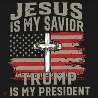 Jesus Is My Savior Trump Is My President Women's Hoodie thumb 2