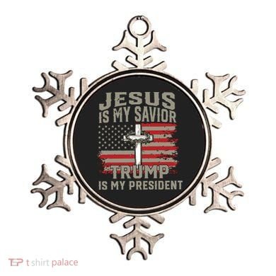 Jesus Is My Savior Trump Is My President Ornament
