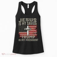 Jesus Is My Savior Trump Is My President Women's Tank Top thumb 0