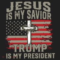 Jesus Is My Savior Trump Is My President Hat thumb 2