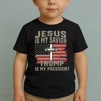 Jesus Is My Savior Trump Is My President Toddler T-Shirt thumb 2