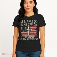 Jesus Is My Savior Trump Is My President Women's T-Shirt thumb 4