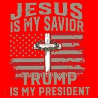 Jesus Is My Savior Trump Is My President Santa Hat thumb 1