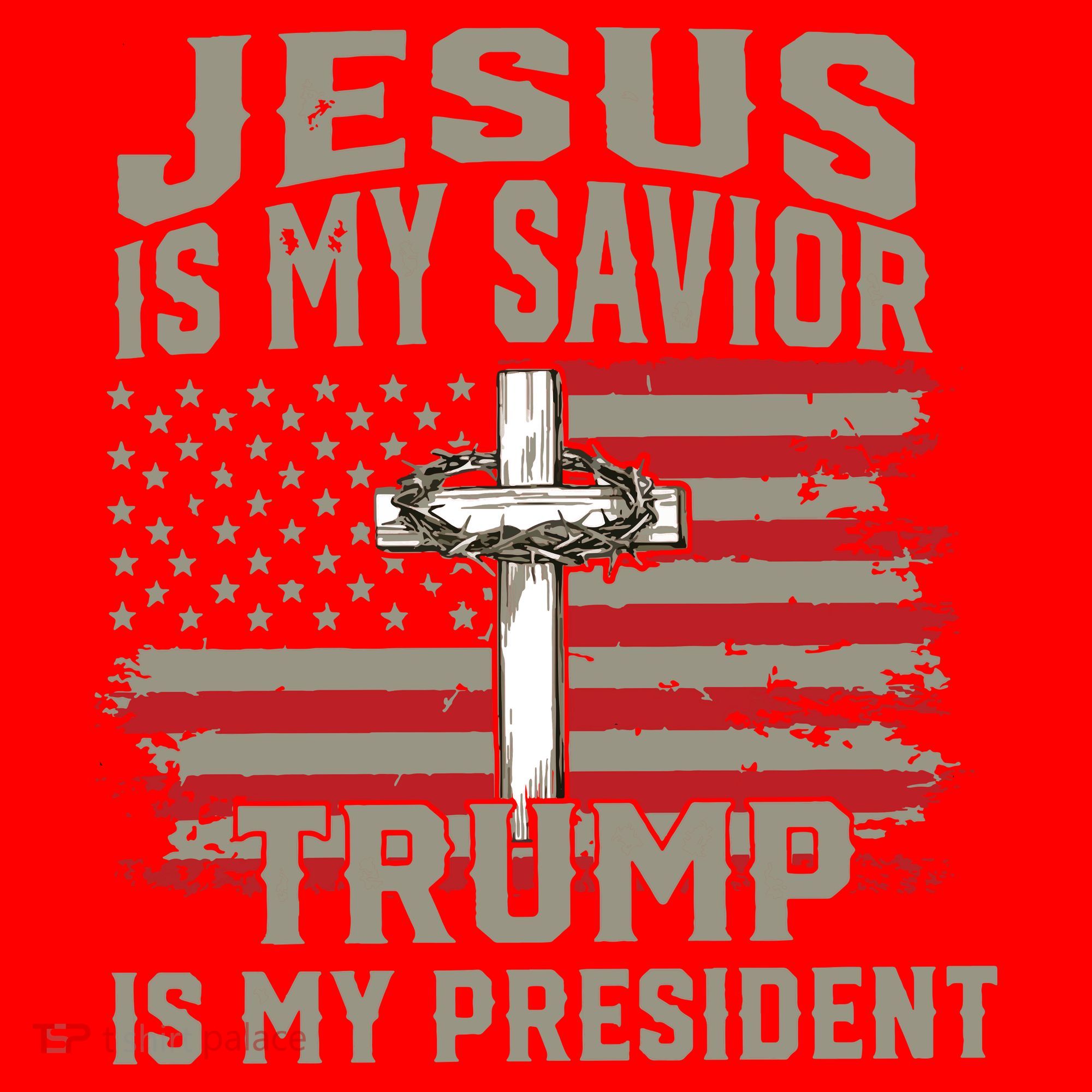 Jesus Is My Savior Trump Is My President Santa Hat