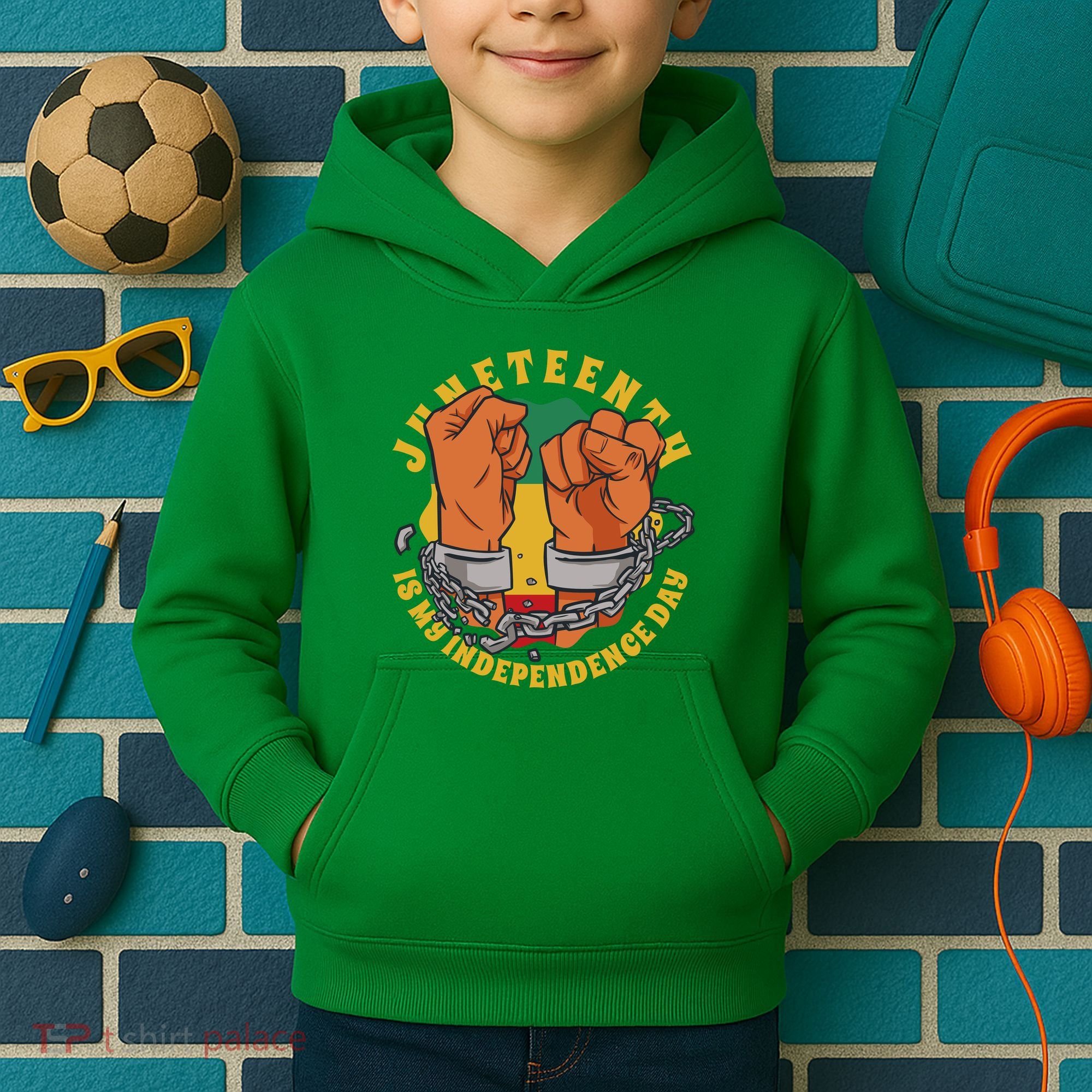 Juneteenth Is My Independence Day Black Pride Kids Hoodie