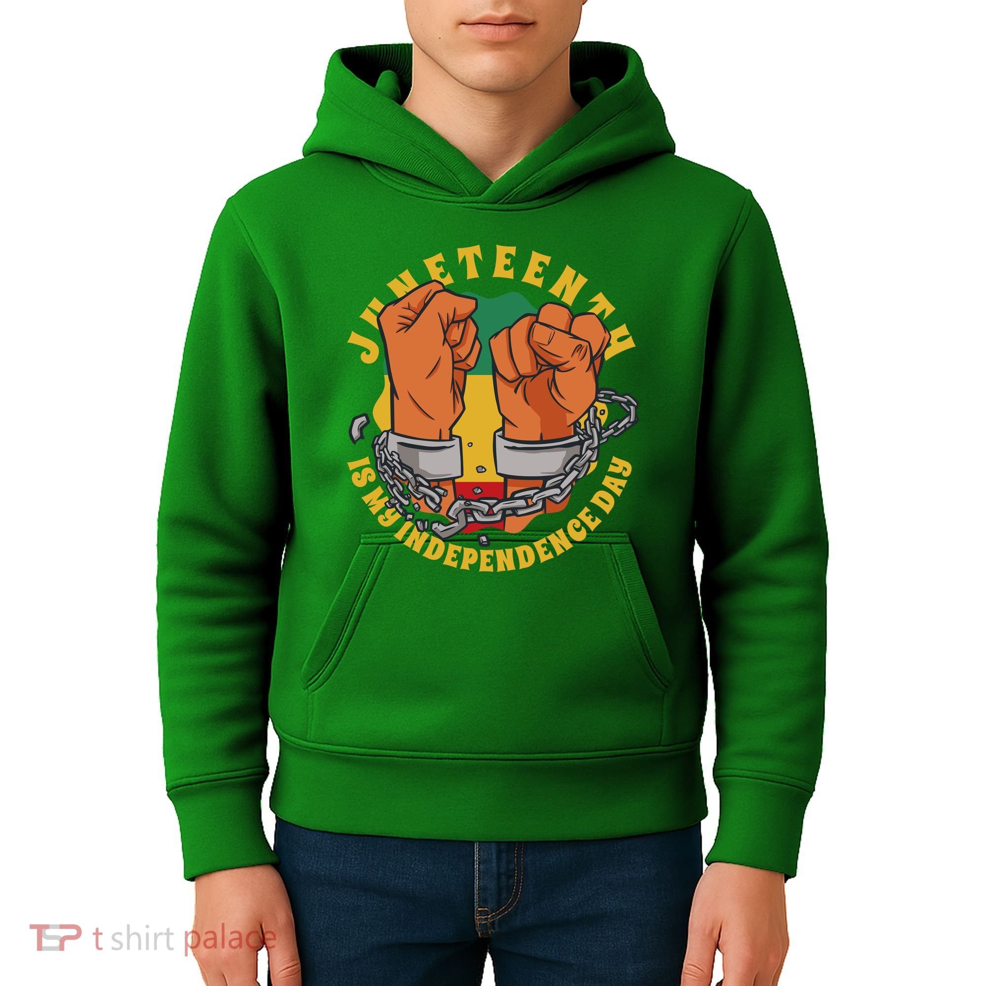 Juneteenth Is My Independence Day Black Pride Kids Hoodie