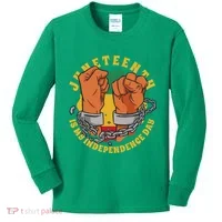 Juneteenth Is My Independence Day Black Pride Kids Long Sleeve Shirt thumb 0