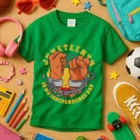 Juneteenth Is My Independence Day Black Pride Kids T-Shirt thumb 3
