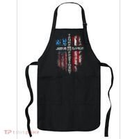 Jesus Is My Savior Trump Is My President American Flag Apron thumb 0