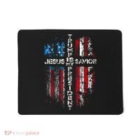 Jesus Is My Savior Trump Is My President American Flag Mousepad thumb 0