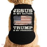 Jesus Is My Savior Trump Is My President Doggie Tank thumb 0
