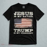 Jesus Is My Savior Trump Is My President T-Shirt thumb 5