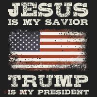 Jesus Is My Savior Trump Is My President Hat thumb 2
