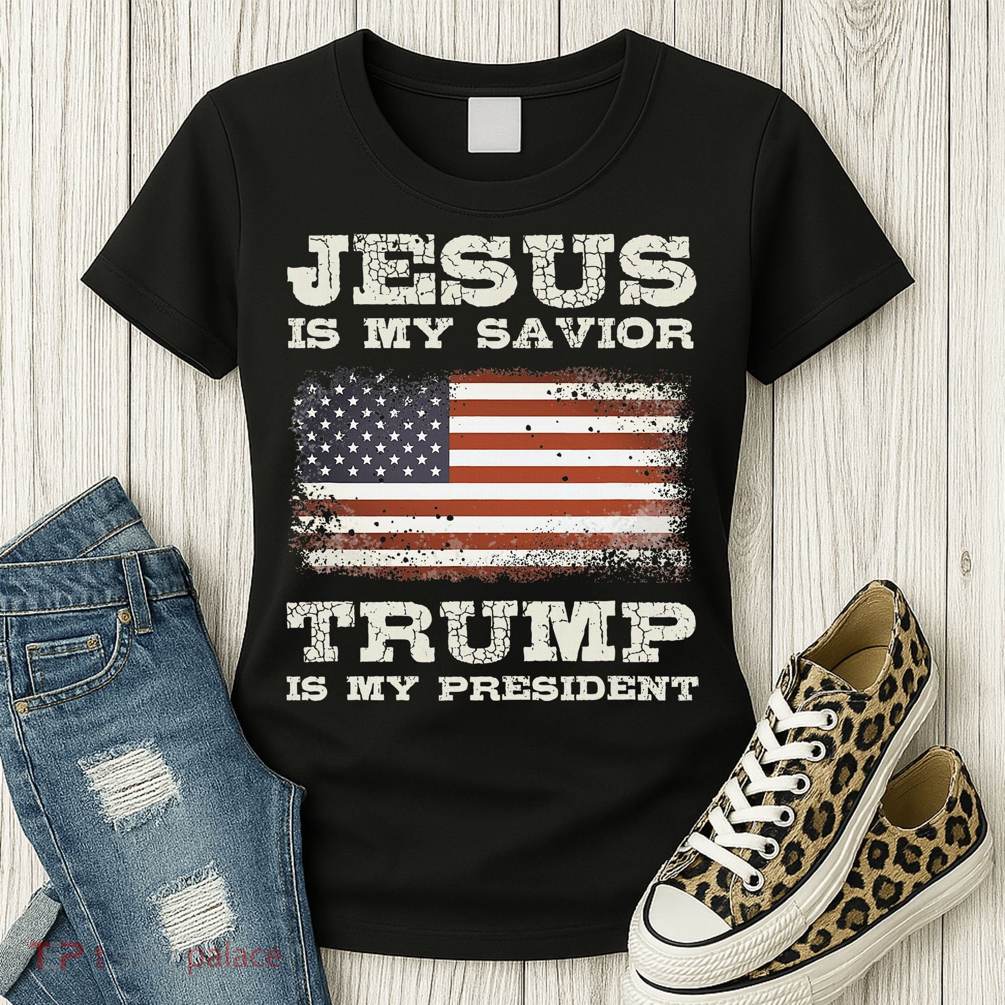 Jesus Is My Savior Trump Is My President Women's T-Shirt