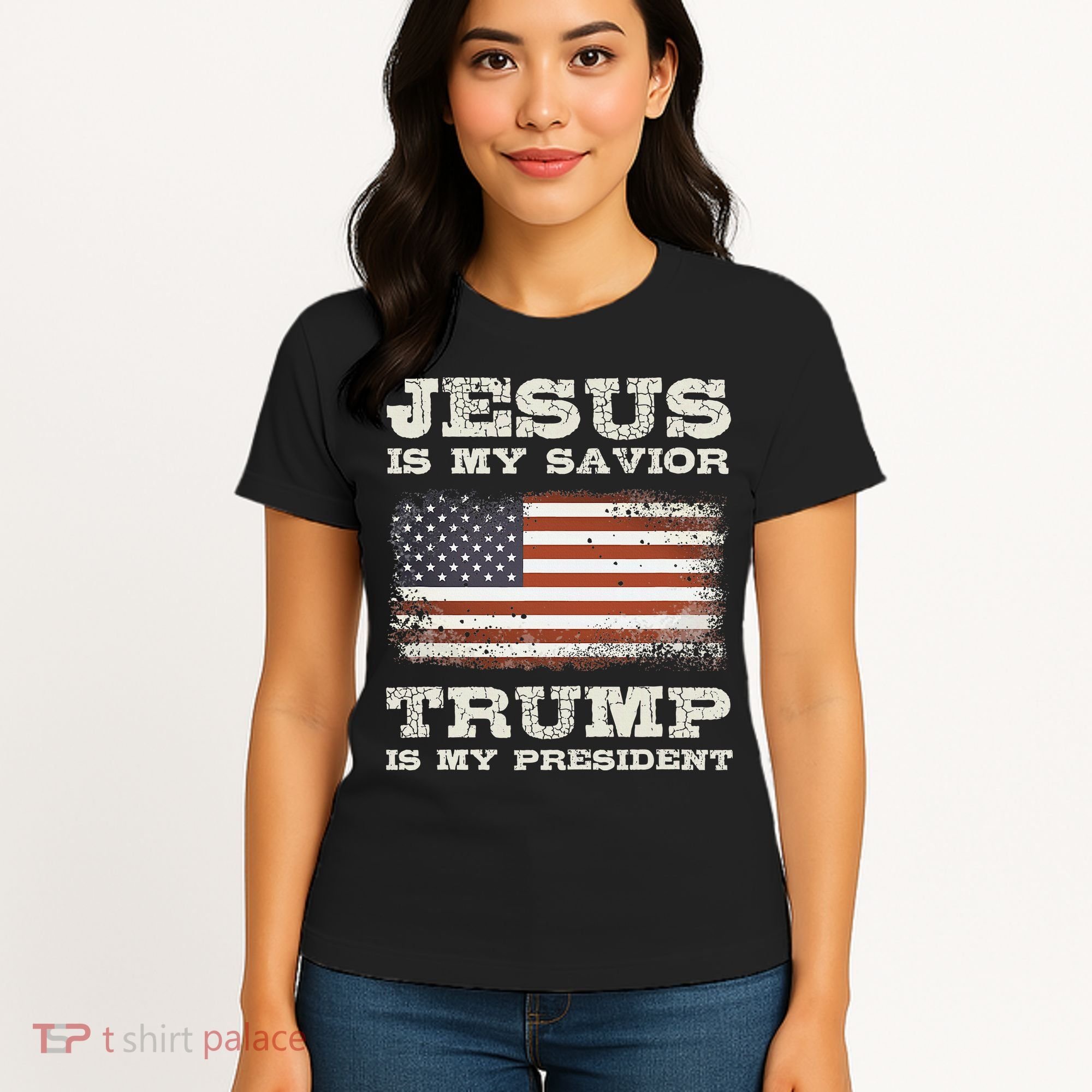Jesus Is My Savior Trump Is My President Women's T-Shirt