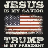 Jesus Is My Savior Trump Is My President Kids Sweatshirt thumb 2