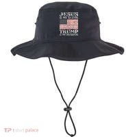 Jesus Is My Savior Trump Is My President 2020 Bucket Hat thumb 0