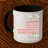 Jesus Is My Savior Trump Is My President 2020 Coffee Mug thumb 2