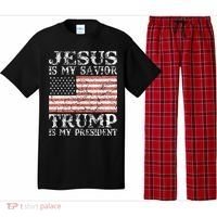 Jesus Is My Savior Trump Is My President 2020 Pajama Set thumb 0