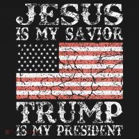 Jesus Is My Savior Trump Is My President 2020 Women's Hoodie thumb 2