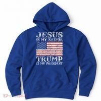 Jesus Is My Savior Trump Is My President 2020 Hoodie thumb 0