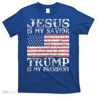 Jesus Is My Savior Trump Is My President 2020 T-Shirt thumb 0