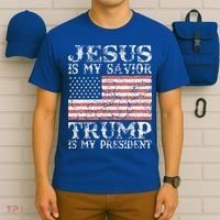 Jesus Is My Savior Trump Is My President 2020 T-Shirt thumb 6