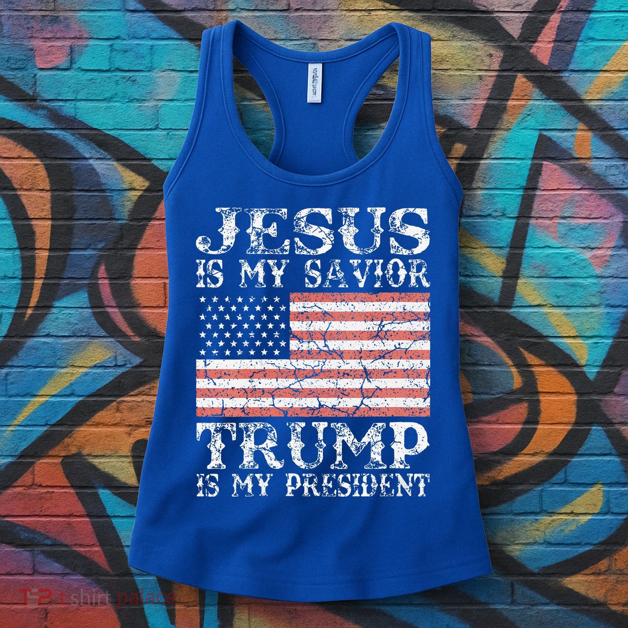 Jesus Is My Savior Trump Is My President 2020 Women's Tank Top