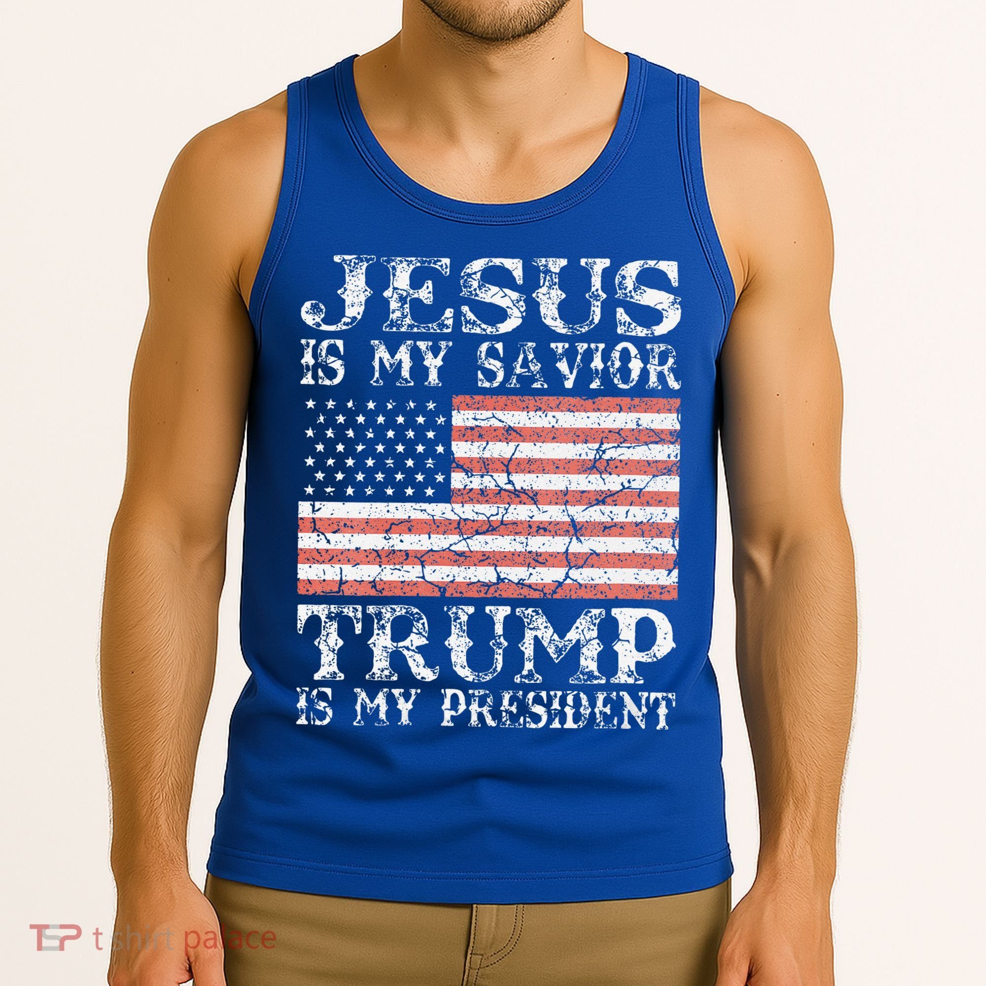 Jesus Is My Savior Trump Is My President 2020 Tank Top