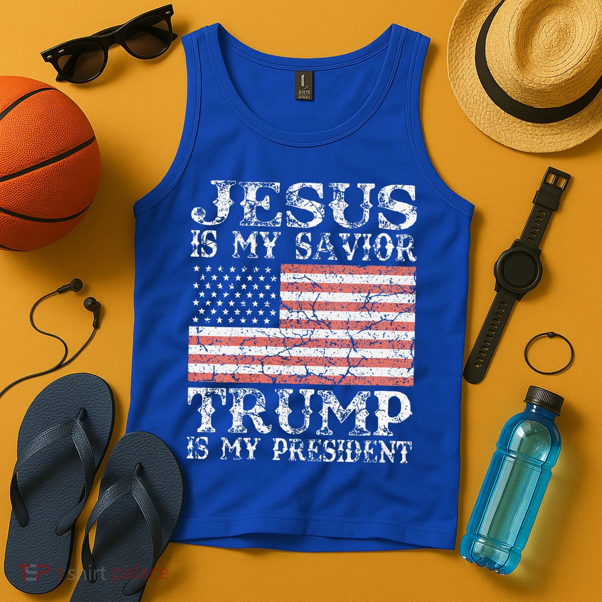 Jesus Is My Savior Trump Is My President 2020 Tank Top