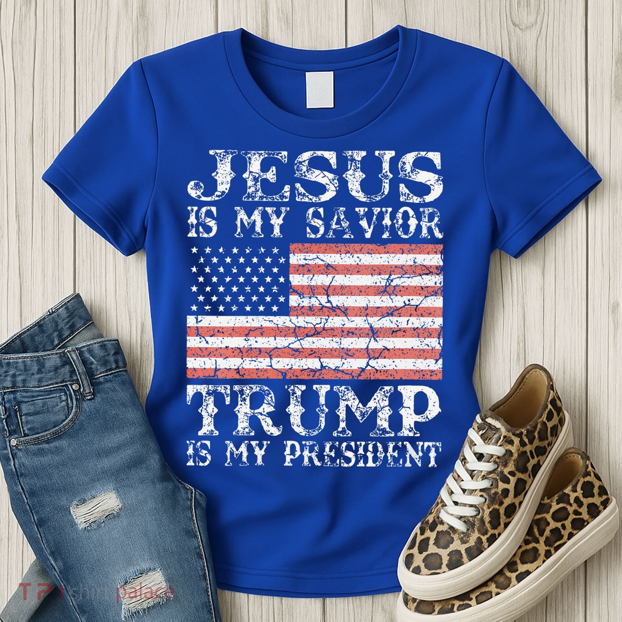 Jesus Is My Savior Trump Is My President 2020 Women's T-Shirt