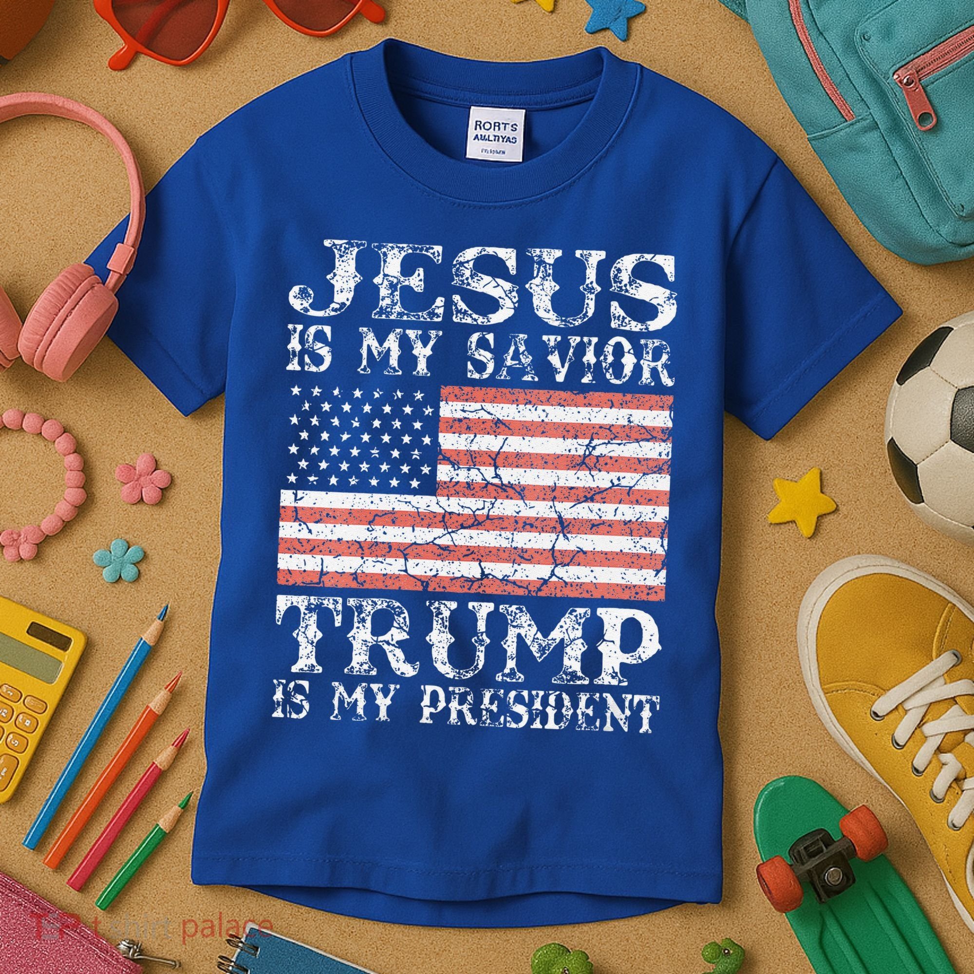 Jesus Is My Savior Trump Is My President 2020 Kids T-Shirt