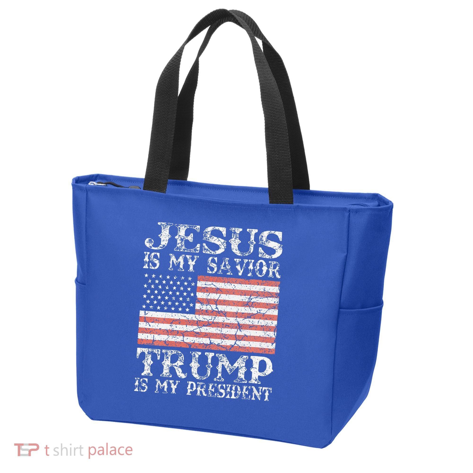 Jesus Is My Savior Trump Is My President 2020 Tote Bag