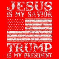 Jesus Is My Savior Trump Is My President 2020 Santa Hat thumb 1