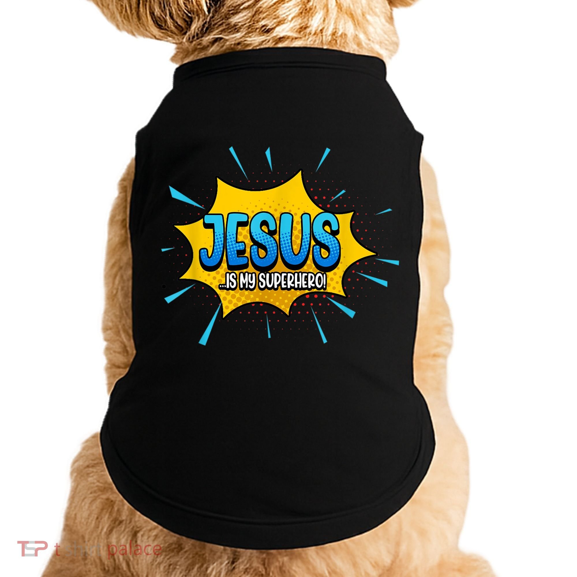 Jesus Is My Superhero God Christian Church Doggie Tank
