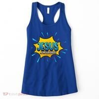 Jesus Is My Superhero God Christian Church Women's Tank Top thumb 0
