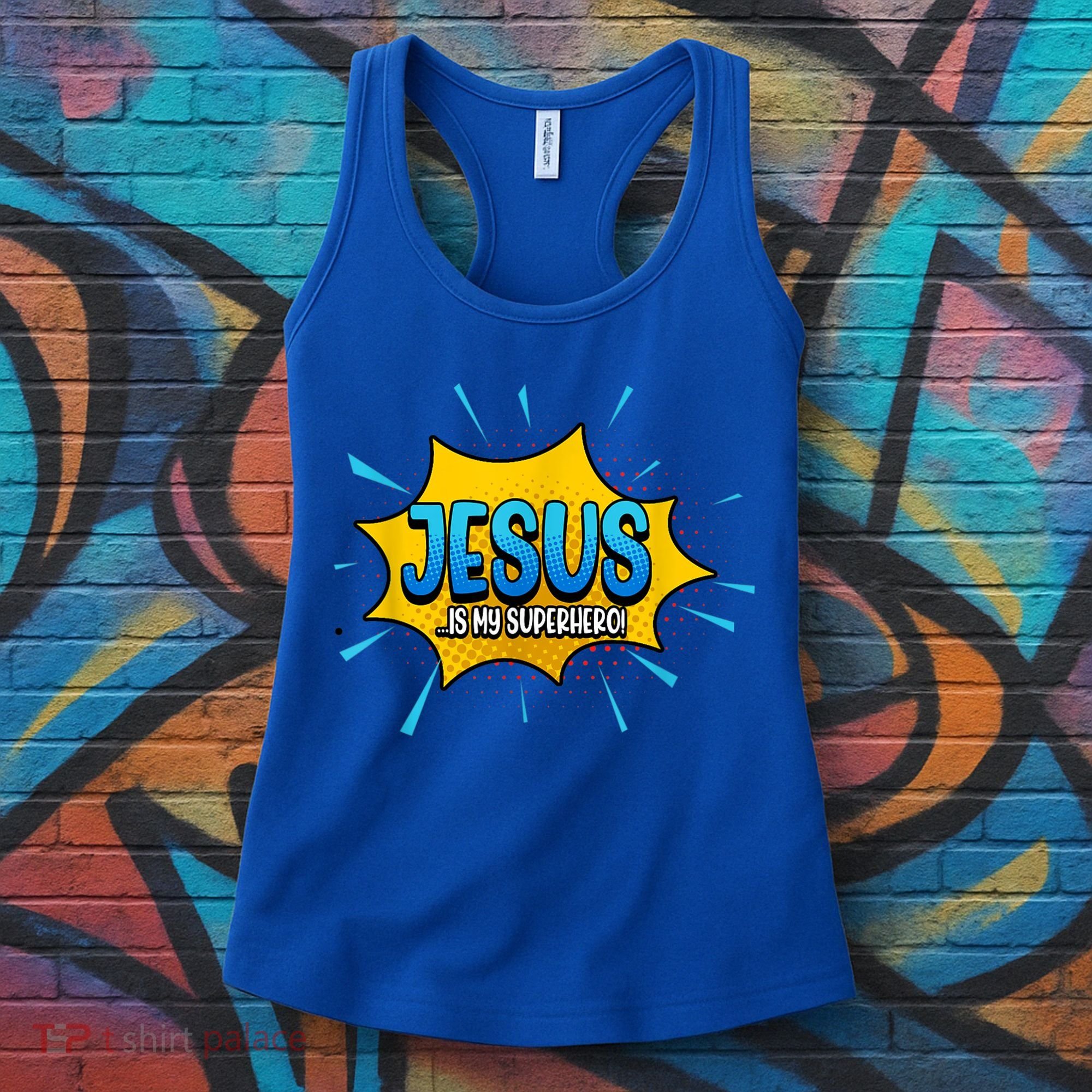 Jesus Is My Superhero God Christian Church Women's Tank Top