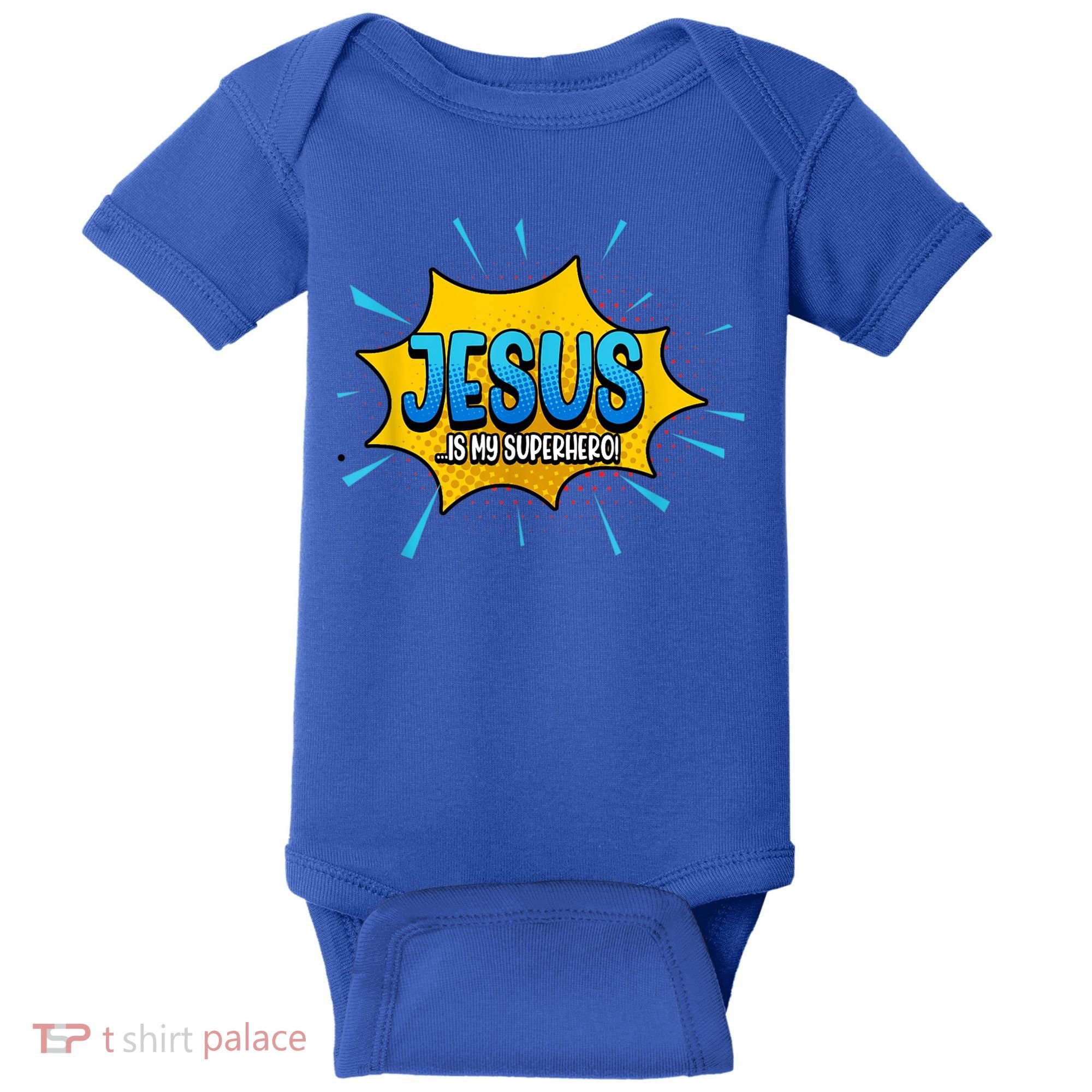 Jesus Is My Superhero God Christian Church Baby Bodysuit