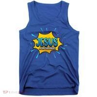Jesus Is My Superhero God Christian Church Tank Top thumb 0