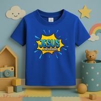 Jesus Is My Superhero God Christian Church Toddler T-Shirt thumb 3