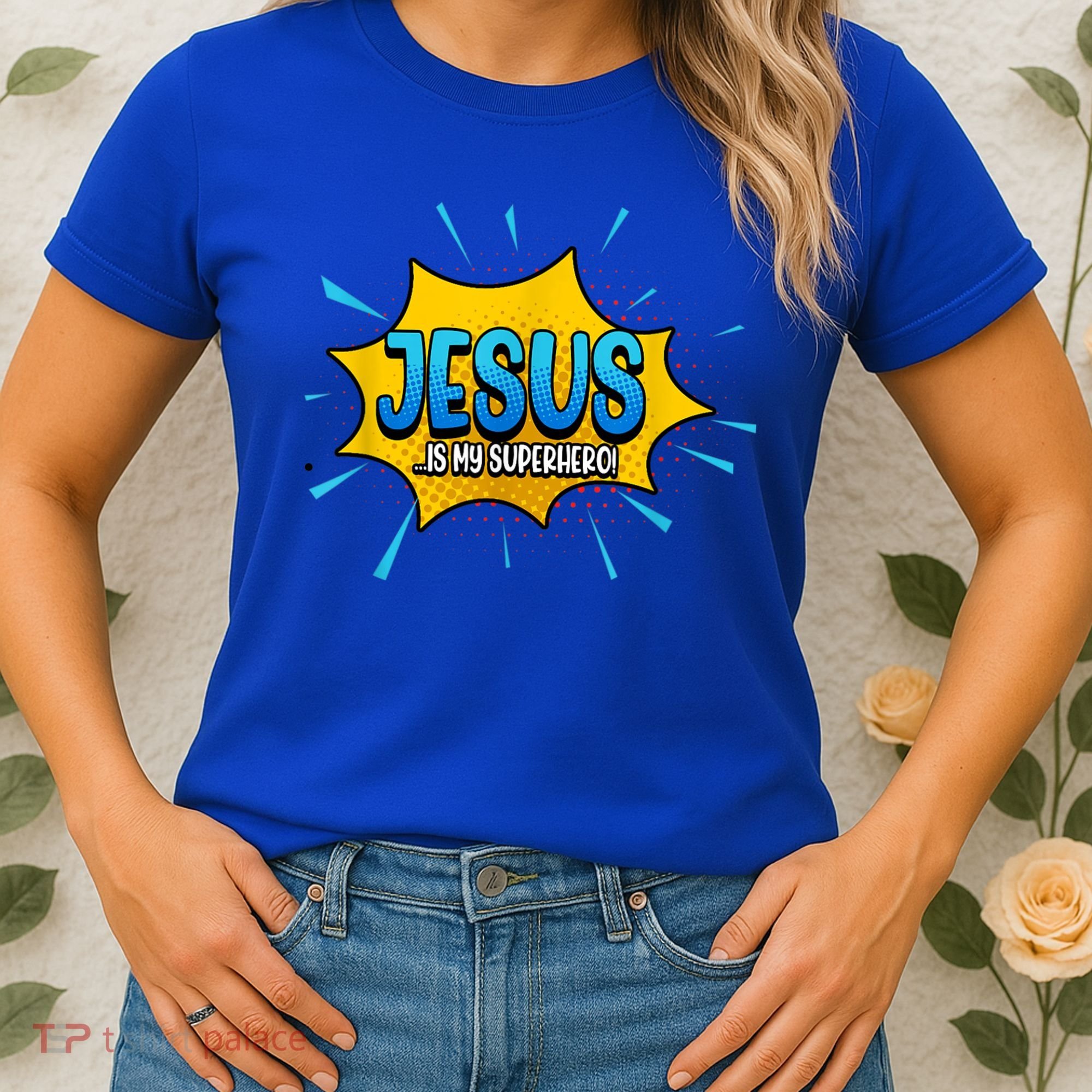 Jesus Is My Superhero God Christian Church Women's T-Shirt