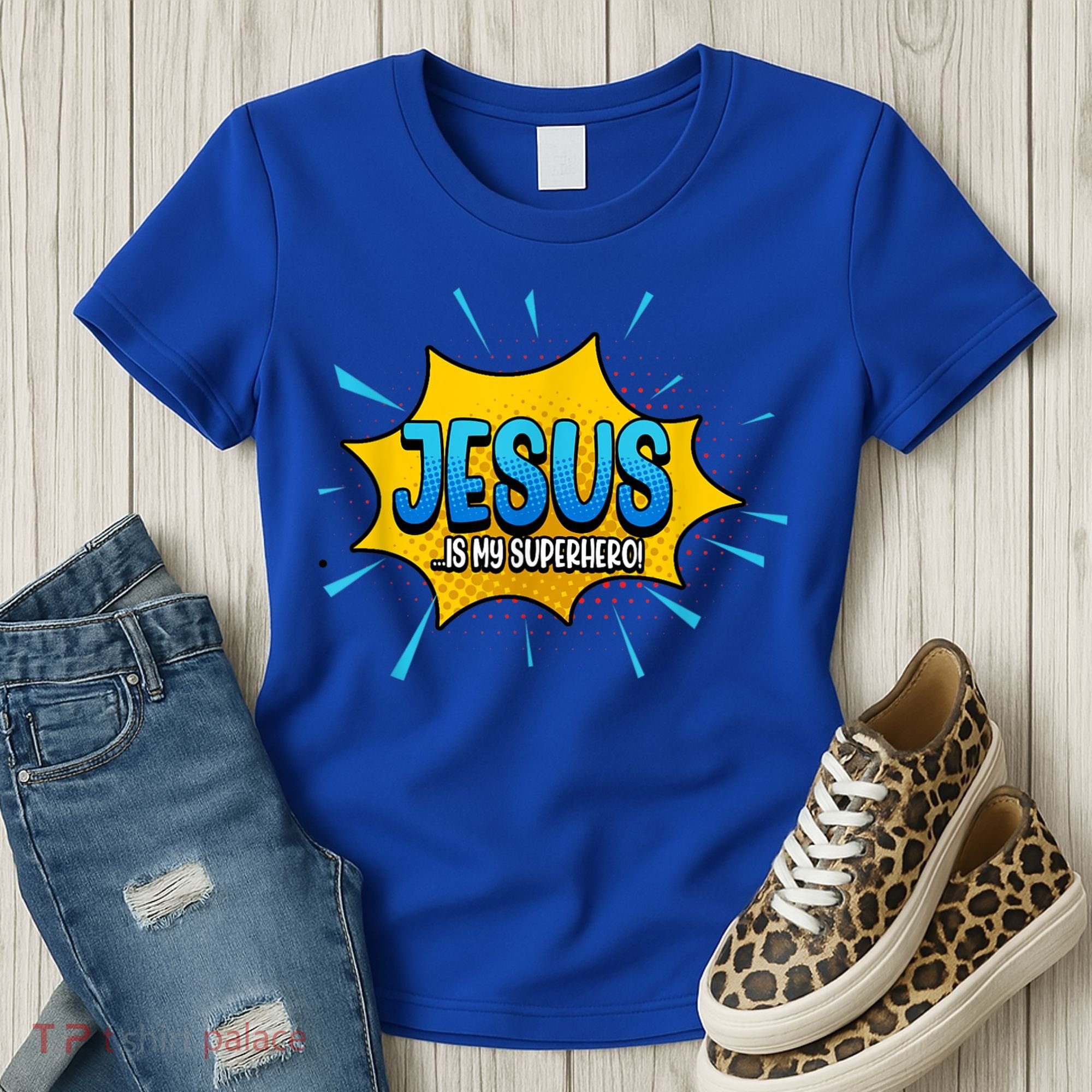 Jesus Is My Superhero God Christian Church Women's T-Shirt