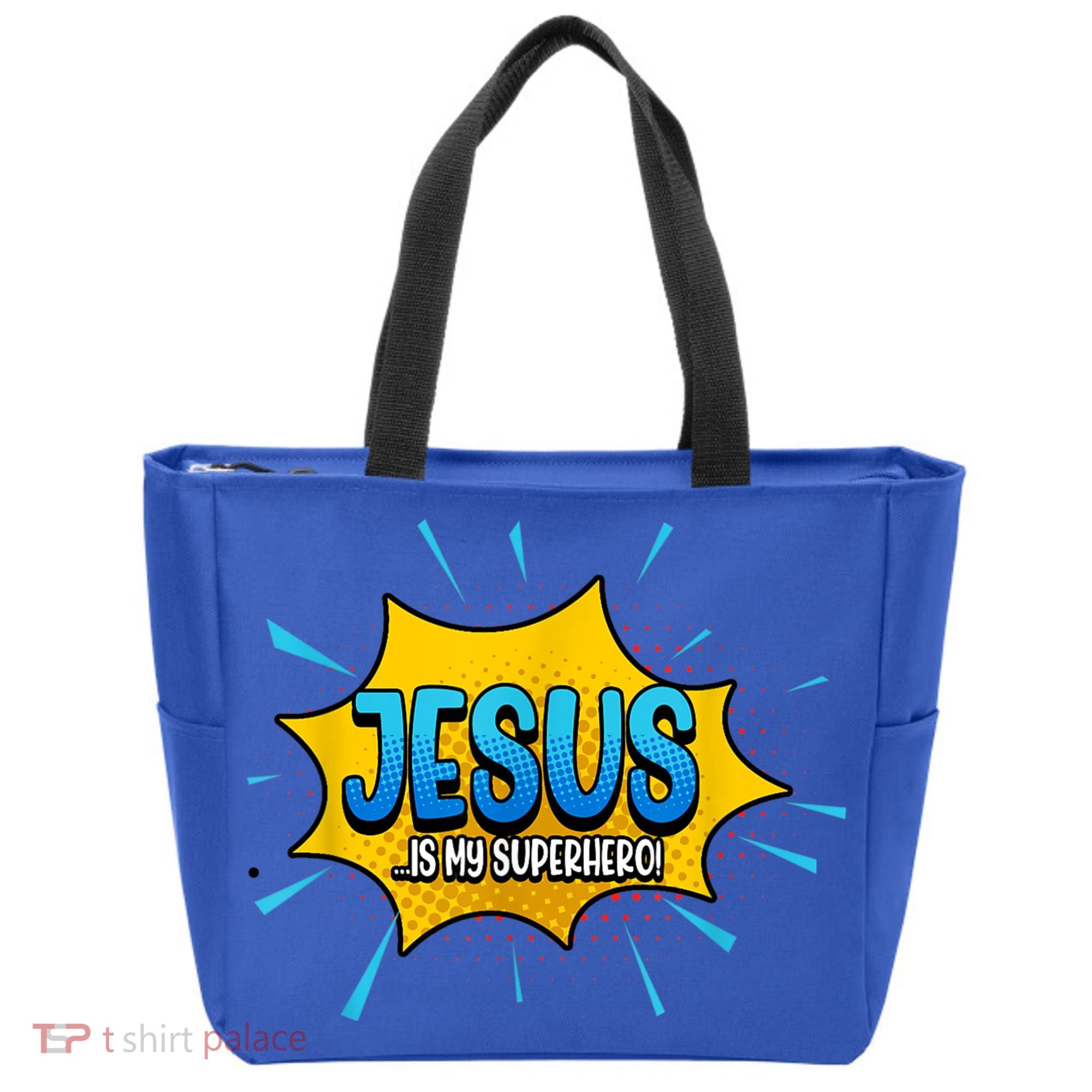 Jesus Is My Superhero God Christian Church Tote Bag