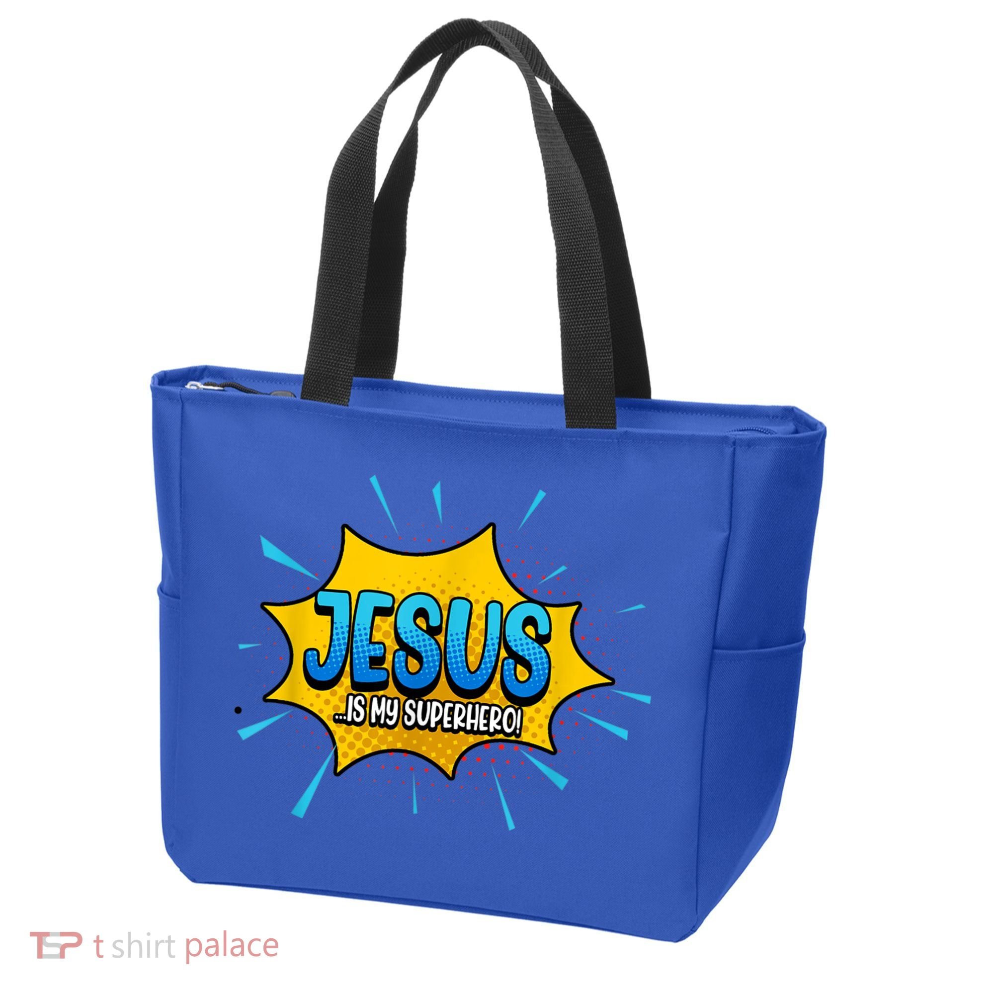Jesus Is My Superhero God Christian Church Tote Bag