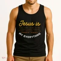 Jesus Is My God Jesus Devotee Christian Tank Top thumb 3