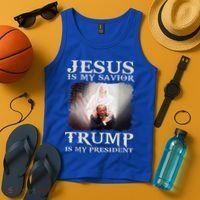 Jesus Is My Savior Trump Is My President Tank Top thumb 4