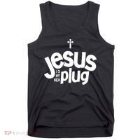Jesus Is My New Plug Funny Christian Convert Tank Top thumb 0