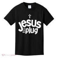 Jesus Is My New Plug Funny Christian Convert Kids T-Shirt thumb 0