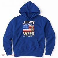 Jesus Is My Savior Weed Is My Therapy Marijuana Cannabis Hoodie thumb 0